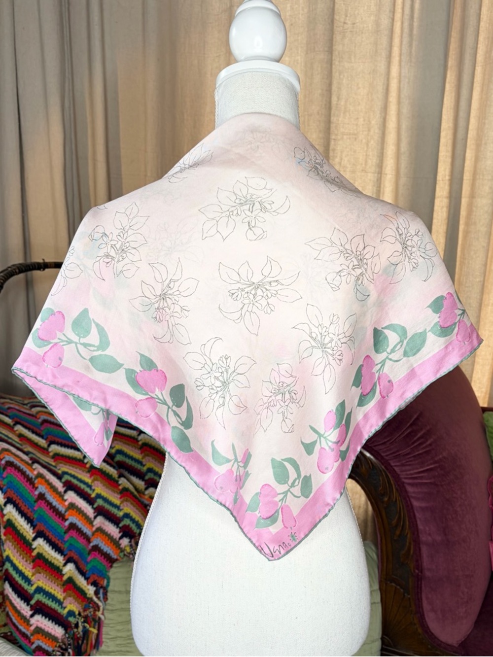 Vera Lady Bug Pink Pear Scarf